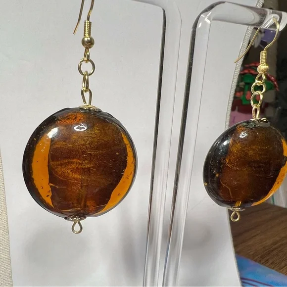 “Sienna Sunset” Artisan Beaded Necklace & Earring Set - Picture 4 of 11